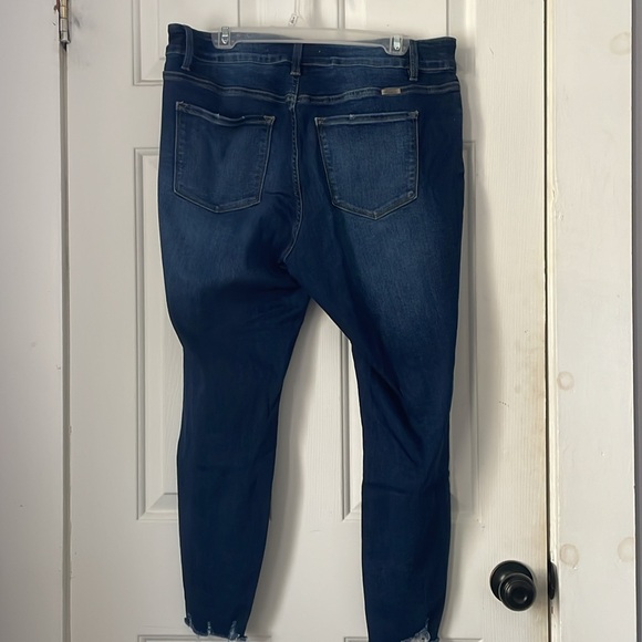 Women’s Kancan destructed jeans with leopard detail - Picture 2 of 6